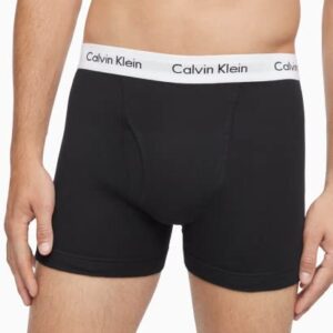 Calvin Klein Men's Cotton Classics 5-Pack Boxer Brief, 3 Black Bodies W/Black WB, 2 Black Bodies W/White WB, Large