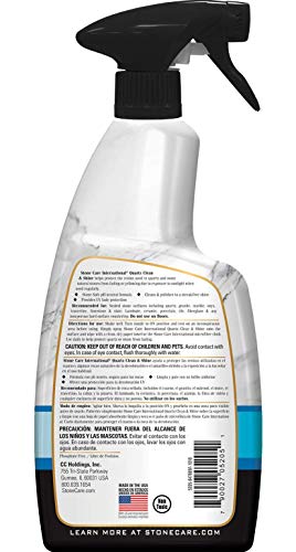 Stone Care International Quartz Cleaner and Polish - 24 Ounce (2 Pack) - Clean & Shine Your Quartz Countertops Islands and Stone Surfaces with UV Protection