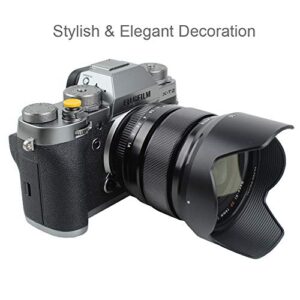 Foto&Tech Soft Shutter Release Button Compatible with Fuji Fujifilm X-T5 X-T4 X-T3 X-T30 X-T30 II X-T20 X-PRO3 X100V X100F X-E4 X-E3 Sony RX1R II RX10 IV III Leica M10 M9 Nikon Df F3 (2 Pcs, Yellow)