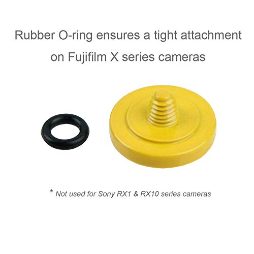 Foto&Tech Soft Shutter Release Button Compatible with Fuji Fujifilm X-T5 X-T4 X-T3 X-T30 X-T30 II X-T20 X-PRO3 X100V X100F X-E4 X-E3 Sony RX1R II RX10 IV III Leica M10 M9 Nikon Df F3 (2 Pcs, Yellow)