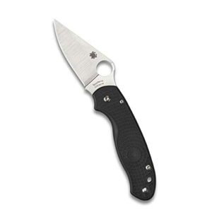 spyderco para 3 lightweight signature folding utility pocket knife with 2.92" stainless steel blade and frn handle - everyday carry - plainedge - c223pbk