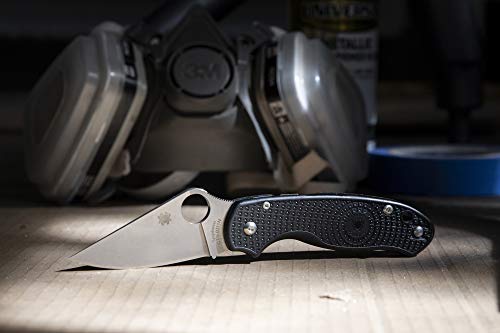 Spyderco Para 3 Lightweight Signature Folding Utility Pocket Knife with 2.92" Stainless Steel Blade and FRN Handle - Everyday Carry - PlainEdge - C223PBK