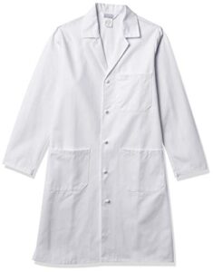 fashion seal healthcare unisex adult knot button lab coat blazer, white, small us
