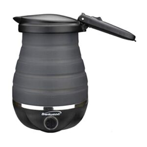 brentwood appliances kt-1508bk .85-quart dual-voltage collapsible-travel kettle (black), 0.85q