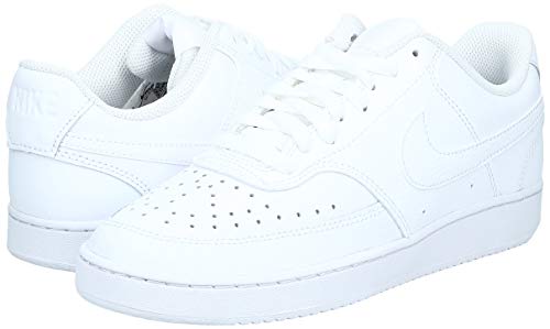 Nike Men's Court Vision Low Sneaker, White/Whiteblack, 10 Regular US