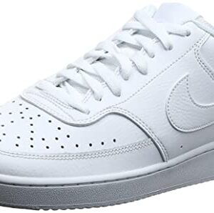 Nike Men's Court Vision Low Sneaker, White/Whiteblack, 10 Regular US