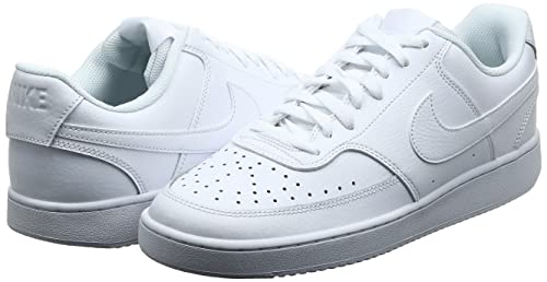 Nike Men's Court Vision Low Sneaker, White/Whiteblack, 10 Regular US