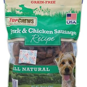 Top Chews Pork & Chicken Sausage Dog Treats 100% Natural 36 OZ