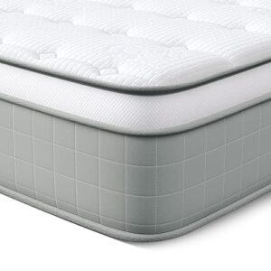 vesgantti twin mattress, 10 inch innerspring hybrid mattress in a box, pressure relief pocket spring twin size mattress with memory foam & breathable knitted fabric, medium firm, certipur-us