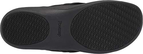 Powerstep Men's, Orthotic Sandals for Plantar Fasciitis, Neutral Arch Support Slide, Black, Men's Size 14 M US