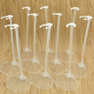 Qlychee 10pcs Transparent Stand Support for Dolls Mini Display Holder