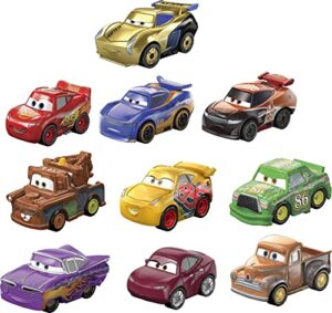 disney car toys mini racers set of 10 mini die-cast toy cars, derby racers series, collectible vehicles