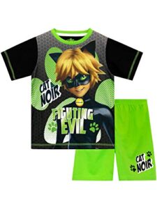 miraculous ladybug boys' cat noir pajamas size 7 green