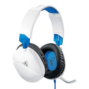 turtle beach recon 70 playstation gaming headset for ps5, ps4, xbox series x/ s, xbox one, nintendo switch, mobile, & pc with 3.5mm - flip-to-mute mic, 40mm speakers, 3d audio – white