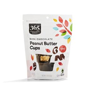 365 by whole foods market, mini dark chocolate peanut butter cups, 4.7 ounce
