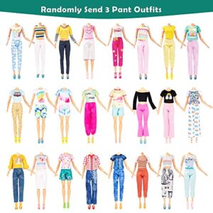 Doll Clothes and Accessories 2023 - 20 Fashion Cute in Set for Dolls, 10 Sets Fashion Outfit Include 5 Dresses, 5 Top 5 Pants and 10 Different Stylish Shoes