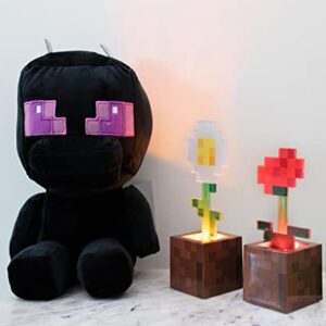 Minecraft Daisy and Poppy Flower Pot Mood Lights, Set of 2 | Nightstand Table Lamp with LED Light for Bedroom, Desk, Living Room | Home Decor Room Essentials | Video Game Gifts And Collectibles