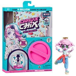 capsule chix barbie ctrl+alt+magic collection, 4.5 inch doll with capsule machine unboxing and mix and match fashions and accessories