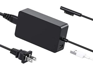 surface pro charger, 44w 15v 2.58a power supply for microsoft surface pro 3/4/5/6/surface laptop 2/surface go & surface book (new surface pro charger)