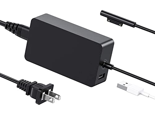 Surface Pro Charger, 44W 15V 2.58A Power Supply for Microsoft Surface Pro 3/4/5/6/Surface Laptop 2/Surface Go & Surface Book (New Surface Pro Charger)