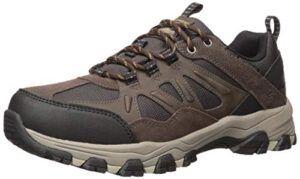 skechers men's selmen-enago trail oxford hiking shoe, chocolate, 13 extra wide us