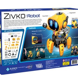 Elenco Teach Tech “Zivko The Robot”, Interactive A/I Capable Robot with Infrared Sensor, STEM Learning Toys for Kids 10+, includes Assembly Parts