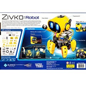 Elenco Teach Tech “Zivko The Robot”, Interactive A/I Capable Robot with Infrared Sensor, STEM Learning Toys for Kids 10+, includes Assembly Parts