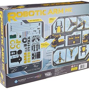 Elenco Teach Tech “Robotic Arm Wire Controlled”, Robotic Arm Kit, STEM Building Toys for Kids 12+