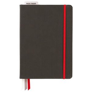 c.r. gibson black leatherette dot grid notebook journal, 6'' w x 8.5'' l, 240 pages, bulleting log (mj127-20191a)