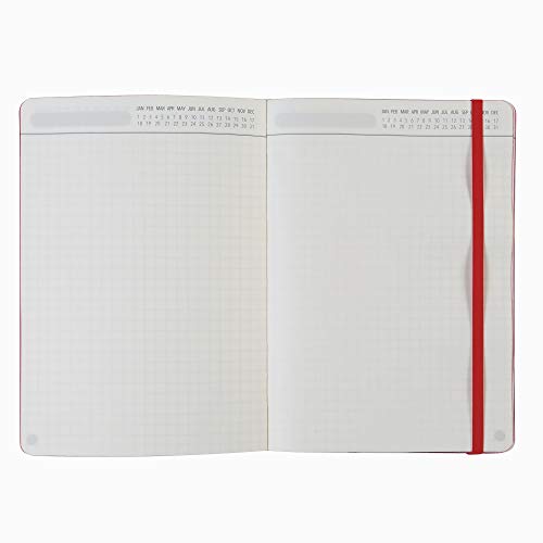 C.R. Gibson Black Leatherette Dot Grid Notebook Journal, 6'' W x 8.5'' L, 240 Pages, Bulleting Log (MJ127-20191A)