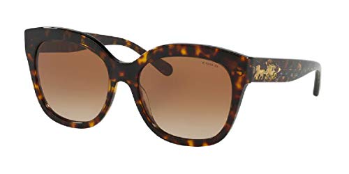 COACH HC8264-512013 Sunglasses L1083 DARK TORTOISE w/Brown Gradient 56mm