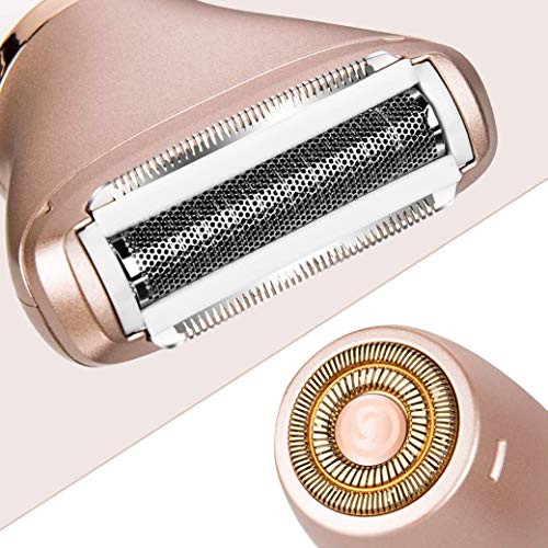 Electric Razor for Women - Painless 2-in-1 Women Shaver Hair Remover for Face, Legs and Underarm, Portable Waterproof Bikini Trimmer Wet and Dry Cordless Lady Hair Removal - Micro USB Recharge