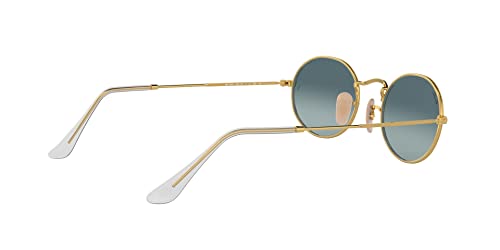 Ray-Ban RB3547 Oval Sunglasses, Gold/Blue Gradient Grey, 51 mm