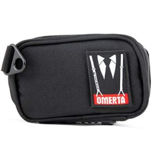 dime bags omerta boss with lock padded pouch with activated carbon technology | 3-digit combo lock | low-profile, sleek design (5 inch, black)