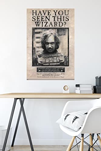 Trends International The Wizarding World: Harry Potter - Sirius Black Wanted Poster Wall Poster, 22.375" x 34", Poster & Mount Bundle