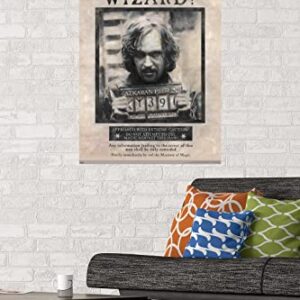 Trends International The Wizarding World: Harry Potter - Sirius Black Wanted Poster Wall Poster, 22.375" x 34", Poster & Mount Bundle