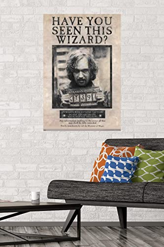 Trends International The Wizarding World: Harry Potter - Sirius Black Wanted Poster Wall Poster, 22.375" x 34", Poster & Mount Bundle