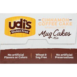 Udi's Gluten Free Cinnamon Coffee Cake Mug Cake Mix, 9.8 oz. 4-Count