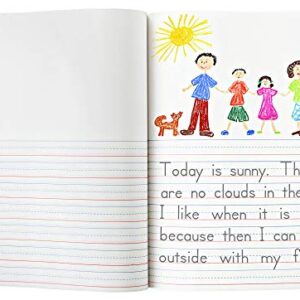 Mead Primary Journal Kindergarten Writing Tablet 6 Pack of Primary Composition Notebook Colors May Vary For Grades K- 2, 100 Sheets (200 Pages) Creative Story Notebooks for Kids 9 3/4 in by 7 1/2 in.