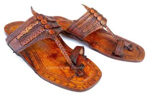 handcrafted luxury men water buffalo hippie 100% leather sandals biblical leather sneakers jesus sandals brown finger style kolhapuri sandals (9 m us men / 11 m us women)