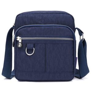 karresly casual nylon purse handbag crossbody bag waterproof shoulder bag for women (dark blue)