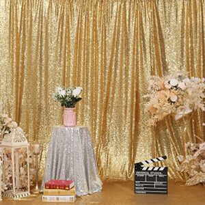 gold sequin backdrop curtain, 10ft x 10ft golden glitter photography background curtains, sequence xmas thanksgiving backdrop drapes for wedding party festival decor
