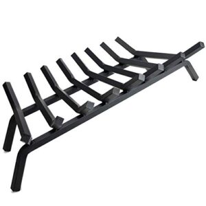 innfinest fireplace log grate 33 inch 8 bar fire grates heavy duty 3/4” wide solid steel indoor chimney hearth outdoor fire place kindling tool pit wrought iron wood stove firewood burning rack holder