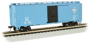 bachmann trains 40' box car - boston & maine #2109 - ho scale, protypical blue