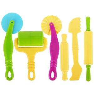 Inxens Playdough Molds and Cutters Play Dough Tools Set with Scissors kit for Kids Age 4-8, 19 pcs