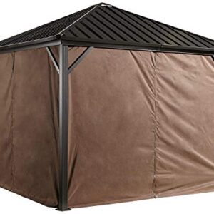 Sojag Accessories Set of 4 10' x 12' Curtains for Dakota Outdoor Gazebo- Brown