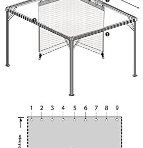 Sojag Accessories Set of 4 10' x 12' Curtains for Dakota Outdoor Gazebo- Brown