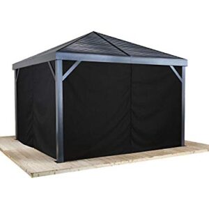 Sojag 135-9163360 South Beach Outdoor Gazebo, Black