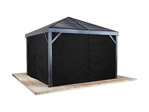 Sojag 135-9163360 South Beach Outdoor Gazebo, Black