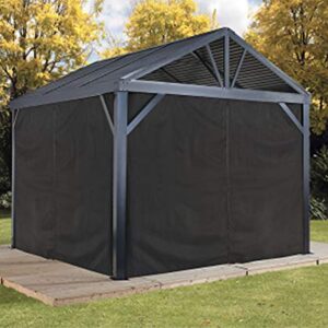 Sojag 135-9163360 South Beach Outdoor Gazebo, Black